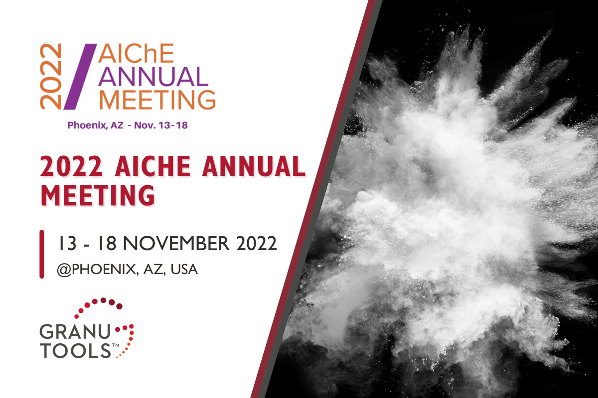 banner of Granutools to share that we will attend 2022 AIChE Annual Meeting on November 13-18 in Phoenix, USA